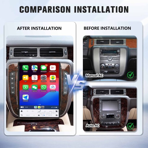 Viknav Upgrade 14 Inch Android Car Radio For GMC YUKON/Chevy Suburban Tahoe 2007-2013 Carplay GPS Navigation Multimedia Stereo Video Player(128GB)