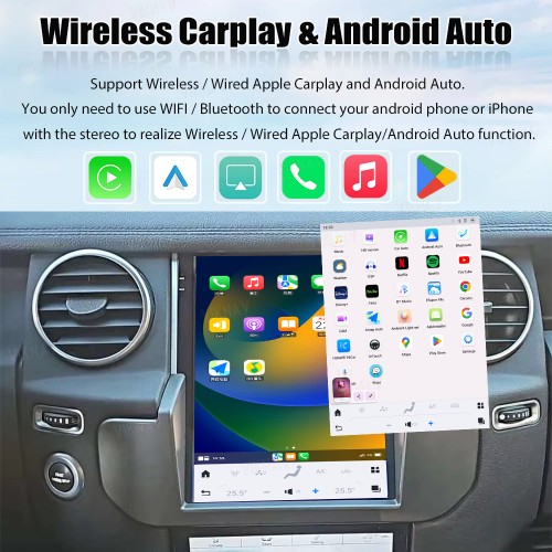 Viknav Android Radio +AC Panel For Land Rover Discovery 4 LR4 2009-2021 Multimedia Player GPS Navigation Stereo Wireless Carplay Android Auto Touch Screen