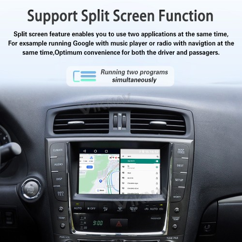 Viknav Android 13 Interface Box for Lexus IS 2005-2024 Wireless CarPlay Decoder Android Auto GPS Navigatipn  Original Car Radio Screen