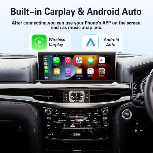 Viknav Android 13 Interface Box for Lexus LX 570 2013-2023 Wireless CarPlay Decoder Android Auto GPS Navigation  Original Car Radio Screen