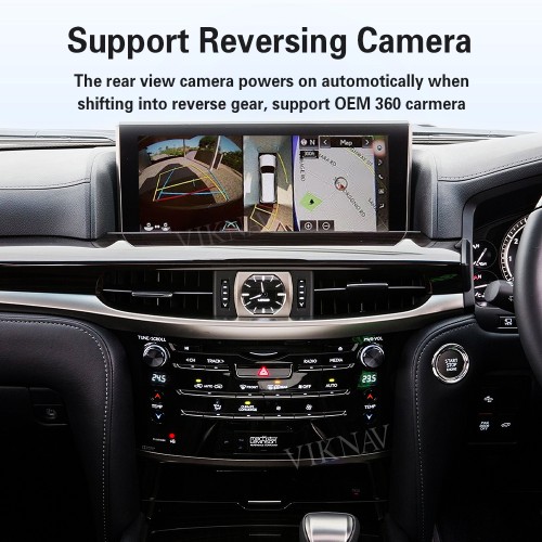 Viknav Android 13 Interface Box for Lexus LX 570 2013-2023 Wireless CarPlay Decoder Android Auto GPS Navigation  Original Car Radio Screen