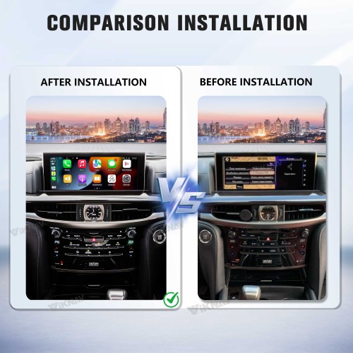 Viknav Android 13 Interface Box for Lexus LX 570 2013-2023 Wireless CarPlay Decoder Android Auto GPS Navigation  Original Car Radio Screen