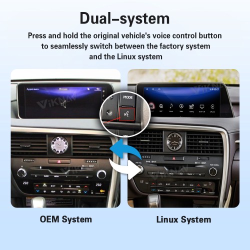 Viknav Android 13 Interface Box for Lexus LX 570 2013-2023 Wireless CarPlay Decoder Android Auto GPS Navigatipn  Original Car Radio Screen