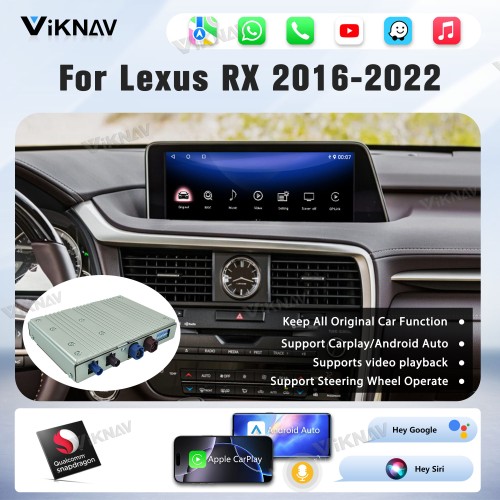 Viknav Android 13 Interface Box for Lexus LX 570 2013-2023 Wireless CarPlay Decoder Android Auto GPS Navigatipn  Original Car Radio Screen
