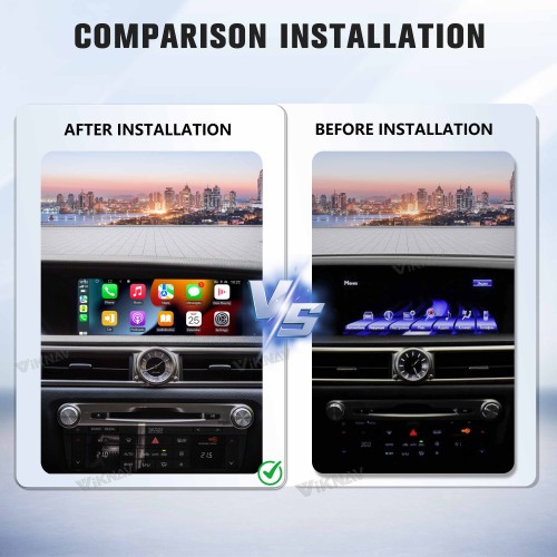 Viknav Android 13 Interface Box for Lexus GS 2012-2018 Wireless CarPlay Decoder Android Auto GPS Navigation  Original Car Radio Screen