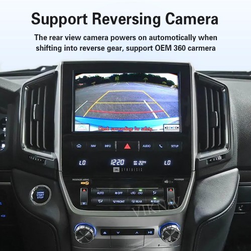 Viknav Android 13 Interface Box for Toyota LC200 LC300 2012-2024 Wireless CarPlay Decoder Android Auto GPS Navigation  Original Car Radio Screen