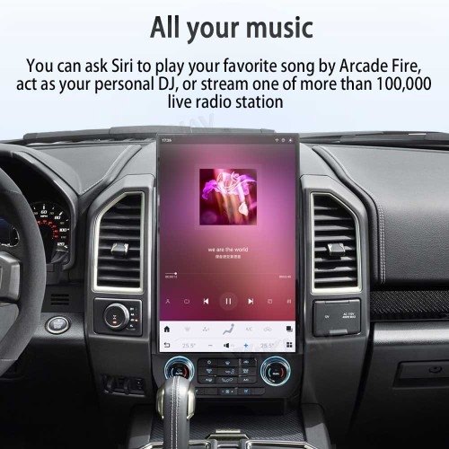 Viknav 17.2 Inch Car Radio Android For Ford F150 F250 F450 Raptor 2015-2020 Stereo Wireless Carplay Android Auto Touch Screen Upgrade GPS Navigation Multimedia player 128GB