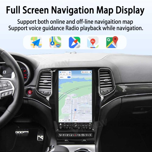 ViKNAV 13.6 Inch Android Car Radio For Jeep Cherokee 2009-2012 CarPlay Android Auto Touch Screen GPS Navigation Stereo Head Unit