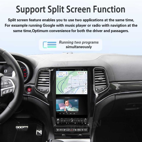 ViKNAV 13.6 Inch Android Car Radio For Jeep Cherokee 2009-2012 CarPlay Android Auto Touch Screen GPS Navigation Stereo Head Unit