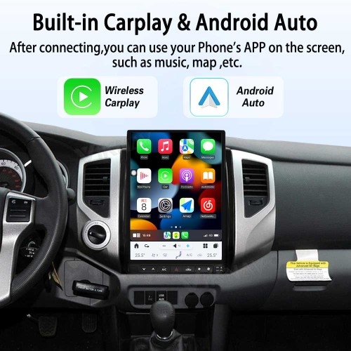 Viknav 13 inch Android Screen Car Radio For Toyota Tacoma 2005-2015 Wireless Carplay Android Auto Multimedia player GPS Navigation Auto StereoTouch Screen
