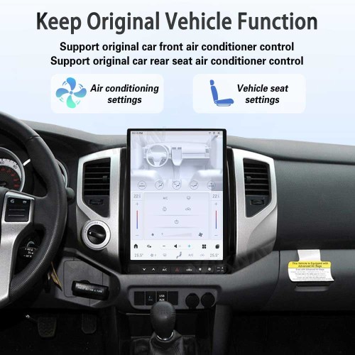 Viknav 13 inch Android Screen Car Radio For Toyota Tacoma 2005-2015 Wireless Carplay Android Auto Multimedia player GPS Navigation Auto StereoTouch Screen