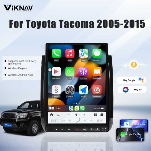 Viknav 13 inch Android Screen Car Radio For Toyota Tacoma 2005-2015 Wireless Carplay Android Auto Multimedia player GPS Navigation Auto StereoTouch Screen