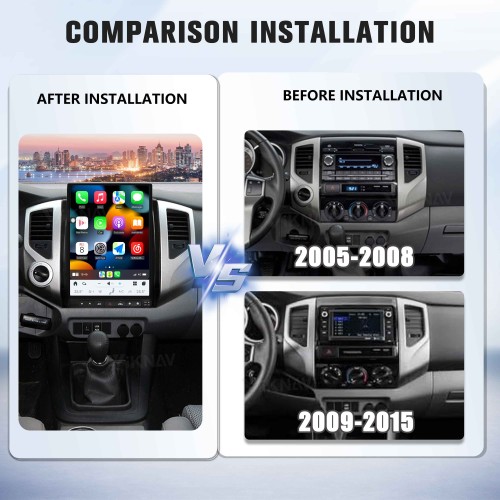 Viknav 13 inch Android Screen Car Radio For Toyota Tacoma 2005-2015 Wireless Carplay Android Auto Multimedia player GPS Navigation Auto StereoTouch Screen