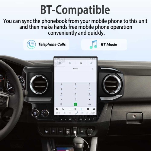 Viknav Android Car Radio For Toyota Tacoma 2016 - 2023 Wireless Carplay Android Auto Multimedia player GPS Navigation Auto StereoTouch Screen