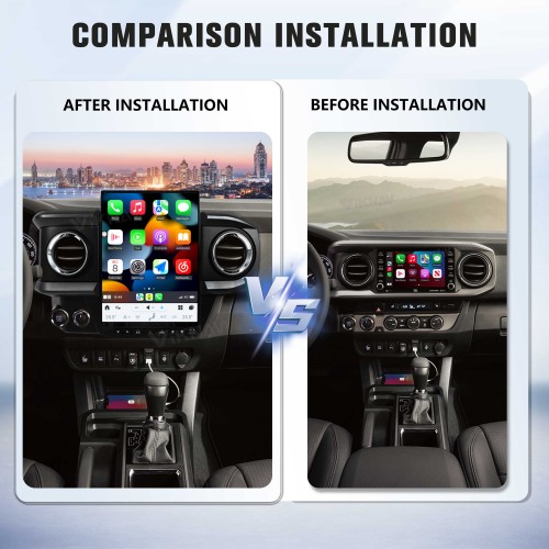 Viknav Android Car Radio For Toyota Tacoma 2016 - 2023 Wireless Carplay Android Auto Multimedia player GPS Navigation Auto StereoTouch Screen