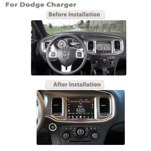 Car Radio Stereo For Dodge Ram Charger 2011-2018 Multimedia Video Player GPS Navigation BT Carplay Head Unit(64GB)
