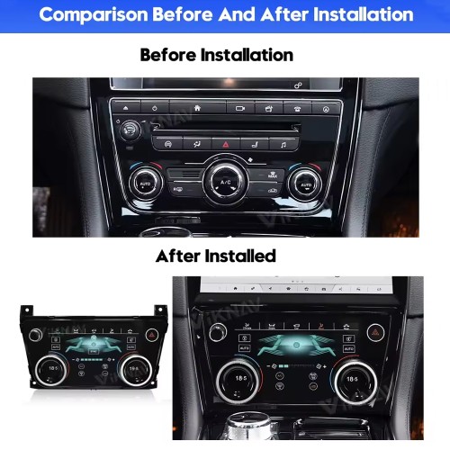 10.4 Inch LCD Climate Screen AC Panel For Jaguar XJ XJL 2009-2018 Air Conditioning Board Temperature Control Knobs New Terrain