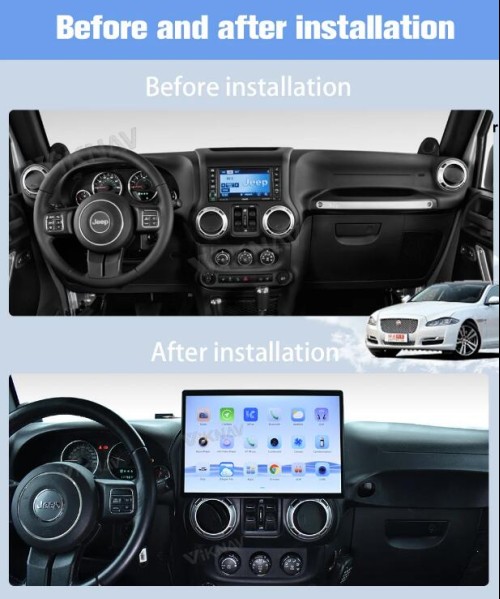 Auto Stereo GPS Navigation For Jeep Wrangler 2011-2017 Android Auto Vertical Screen Car Radio Multimedia Stereo Player Head Unit(64GB)