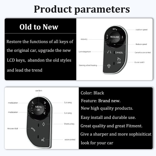 For Land Rover Range Rover Steering Wheel Touch Buttons Knob discovery 5 Vogue L405 sport L494 2013-2017 Control Keys old change new