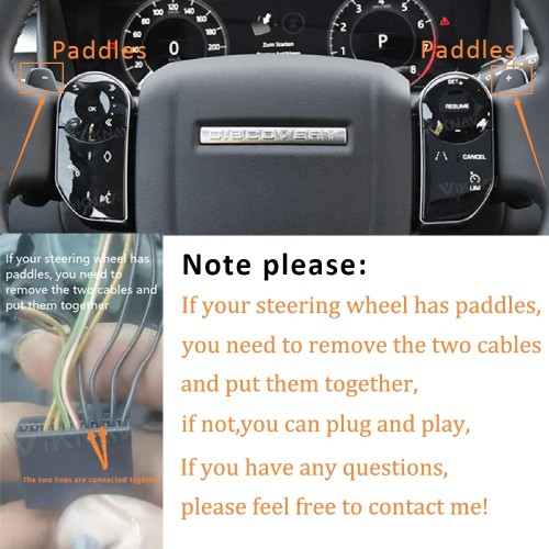 For Land Rover Range Rover Steering Wheel Touch Buttons Knob discovery 5 Vogue L405 sport L494 2013-2017 Control Keys old change new
