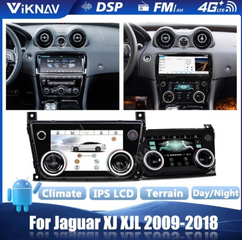 10.4 Inch LCD Climate Screen AC Panel For Jaguar XJ XJL 2009-2018 Air Conditioning Board Temperature Control Knobs New Terrain