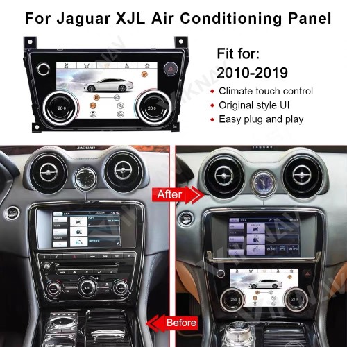 10.4 Inch LCD Climate Screen AC Panel For Jaguar XJ XJL 2009-2018 Air Conditioning Board Temperature Control Knobs New Terrain