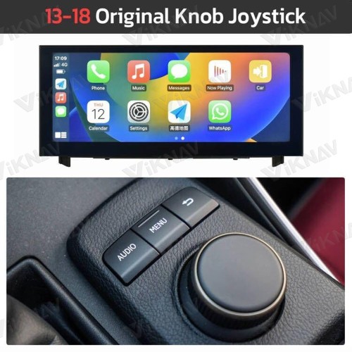 Android Radio Replacement for 2013-2018 Lexus RC is Series.car Stereo Update with carplay and Android auto Bluetooth GPS Navigation Head Unit (13-18 Original knob Joystick 64GB)