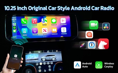 Viknav Car Radio Dual System for Land Rover Range Rover Evoque L551 L538 2012-2018 10.25 Inch Multimedia Player GPS Navigation Carplay 8+128GB (Harman Host-128)
