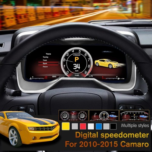 Viknav 12.3 Inch Digital Dash Instrument Cluster Replacement For Chevrolet 5th Gen Camaro 2010-2015 Linux LCD Cluster Display Speedometer Guage