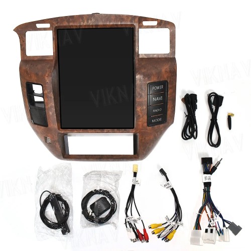 Viknav 12.1 inch Touch Screen Car Radio For Nissan Patrol Y61 2004-2019 Android hear unit GPS Autoradio Multimedia Video Player(128GB)