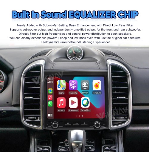 Viknav Car Radio For Porsche Cayenne 2010-2017 GPS Navigation Android Auto Stereo Multimedia Player Carplay Touch Screen Head UNIT(64GB)