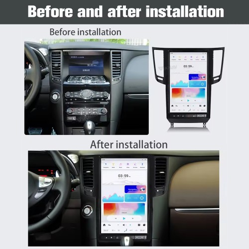 Viknav 14.4 Inch Car Radio For Infiniti FX35 QX70 2009-2013 Multimedia Player GPS Carplay 4G WIFI Head Unit Stereo Receiver(128GB)