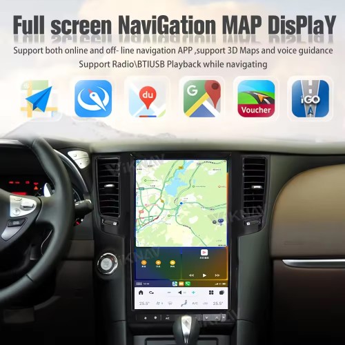 Viknav 14.4 Inch Car Radio For Infiniti FX35 QX70 2009-2013 Multimedia Player GPS Carplay 4G WIFI Head Unit Stereo Receiver(128GB)
