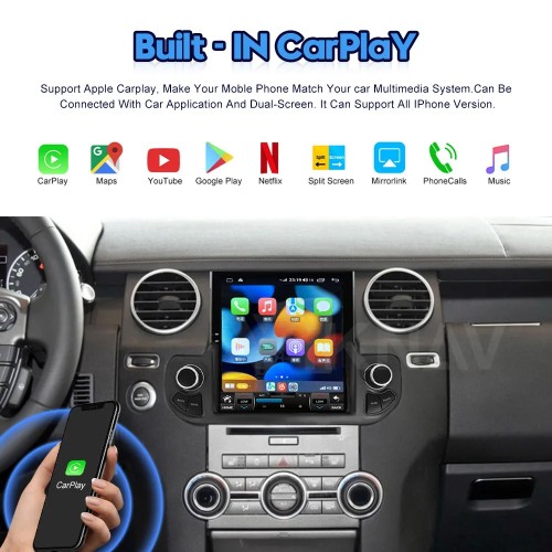 Viknav Android Car Radio And AC Panel For Land Rover Discovery 4 LR4 L319 2010-2016 GPS Multimedia Player Stereo Upgrade Replacement(128GB)