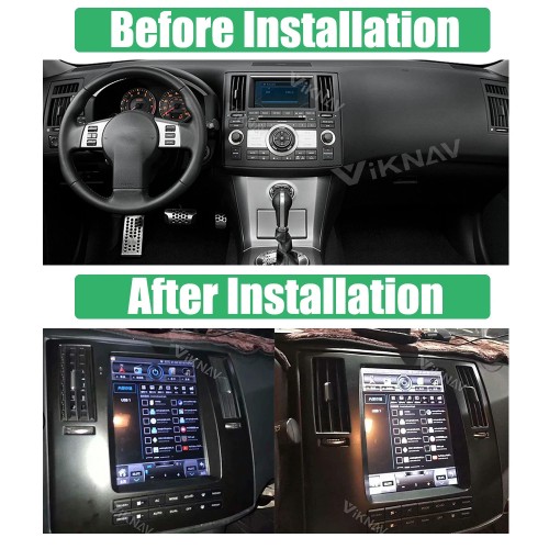Viknav 10.4 inch Car Stereo Autoradio GPS Navigation For Infiniti FX35 2008-2011 Multimedia Video Radio Player HD Screen Head Unit(128GB)