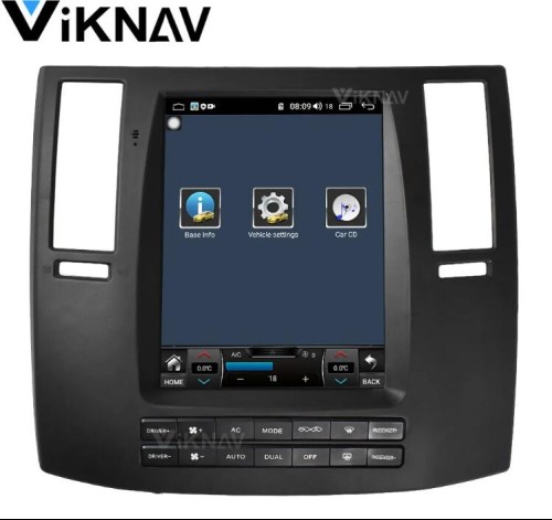 Viknav 10.4 inch Car Stereo Autoradio GPS Navigation For Infiniti FX35 2008-2011 Multimedia Video Radio Player HD Screen Head Unit(128GB)