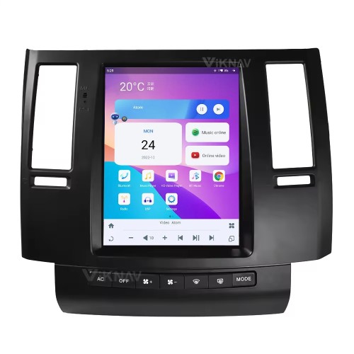 Viknav Car Autoradio Multimedia Player Tesla Style For Infiniti FX35 2003-2007 Car Stereo Radio GPS Navigation Head Unit(128GB)