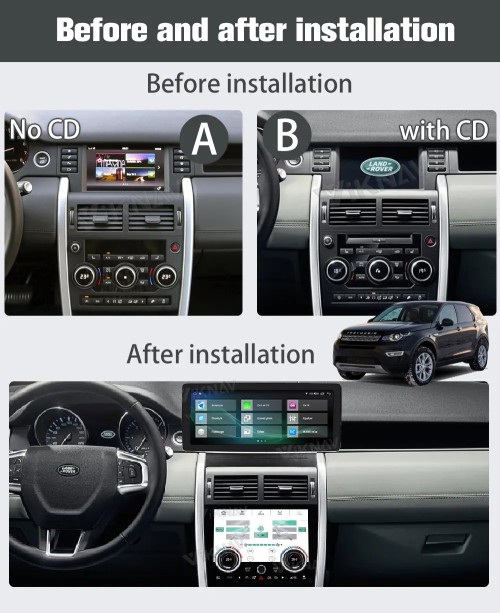 12.3 Inch Car Stereo Radio AC Screen For Land Rover Discovery Sport L550 2015-2019 Auto Receiver Multimedia Player GPS Head Unit(64GB)