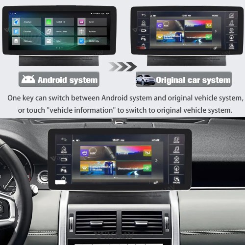 12.3 Inch Car Stereo Radio AC Screen For Land Rover Discovery Sport L550 2015-2019 Auto Receiver Multimedia Player GPS Head Unit(64GB)
