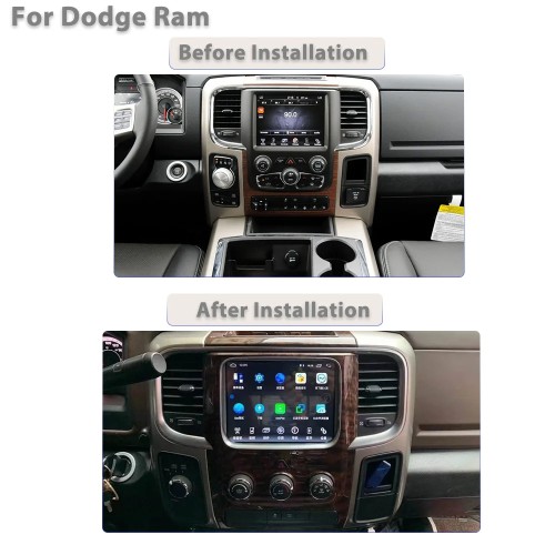 Car Radio Stereo For Dodge Ram Charger 2011-2018 Multimedia Video Player GPS Navigation BT Carplay Head Unit(128GB)