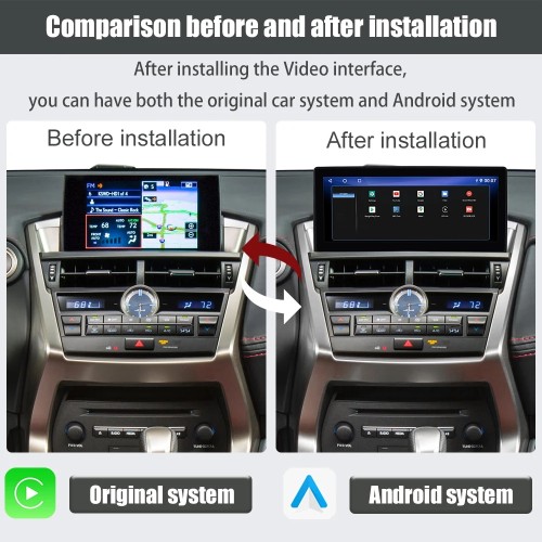 Wireless Carplay Car GPS Navigation For LEXUS NX 2018-2020 Touch Screen Car Radio LCD Display Screen Multimedia player Head Unit(64GB)