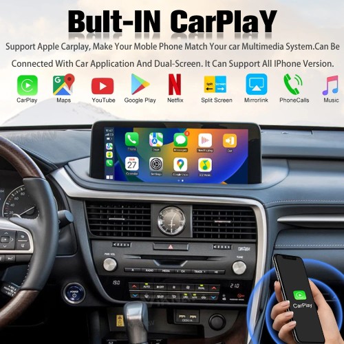Viknav Android Auto Car Radio For LEXUS RX 2020-2021 Vertical Screen wireless Carplay GPS Navigation Multimedia Video Player Head Unit(128GB)