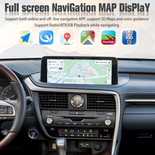 Viknav Android Auto Car Radio For LEXUS RX 2020-2021 Vertical Screen wireless Carplay GPS Navigation Multimedia Video Player Head Unit(128GB)