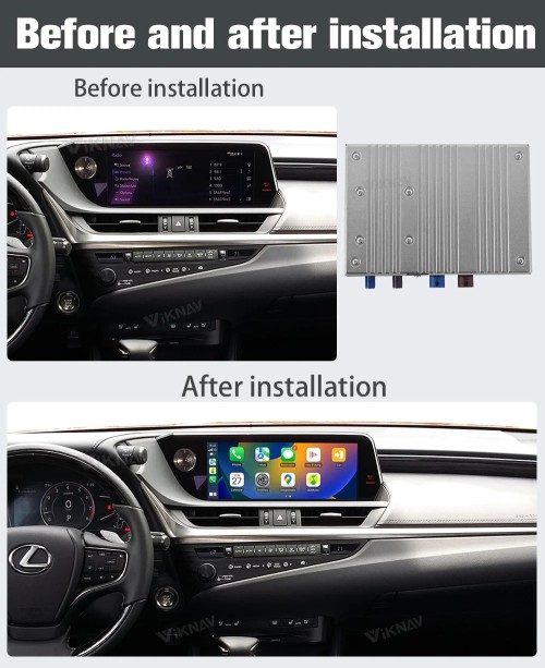 Viknav Fit For 12.3 Inch Car Video lnterface With For LEXUS ES 2018-2020 Carplay interface with screen touchpad and 360 AHD Head Unit(128GB)