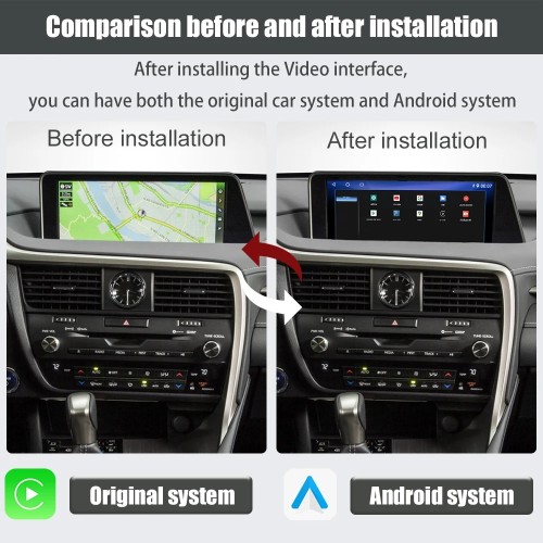 Viknav Android Auto Car Radio For LEXUS RX RX200 RX350 RX450 2016-2019 Vertical Screen Wireless Carplay GPS Navigation Multimedia Player Head Unit(Top Version)