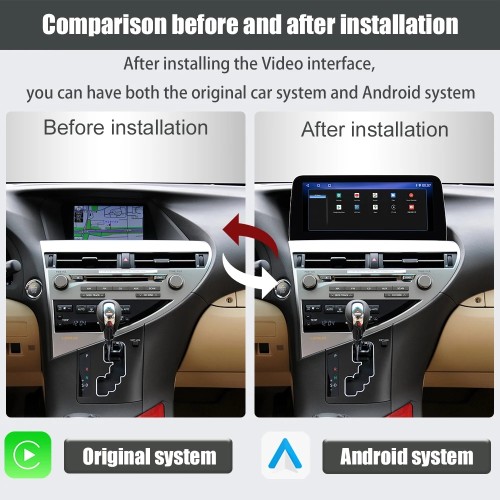 Viknav Android Auto Car Radio For LEXUS RX 2009-2014 New Upgrade 12.3 Inch Touch Screen Car GPS Navigation Multimedia Player Head Unit(128GB)