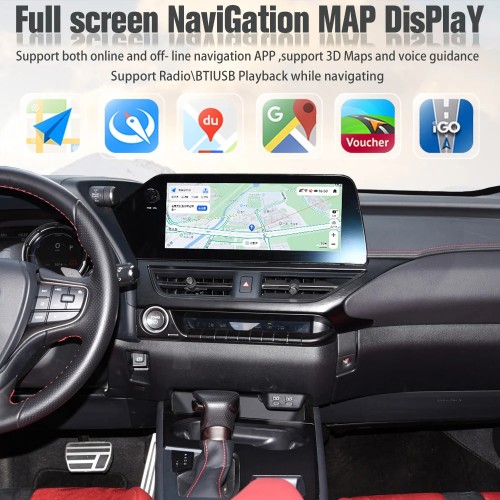 Carplay Car Video interface For LEXUS UX 2019-2021 Android system Multimedia Player interface with screen touchpad and 360 AHD(128GB)