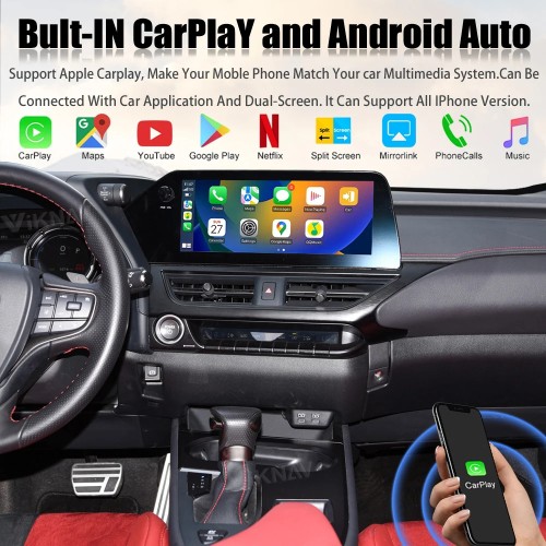 Carplay Car Video interface For LEXUS UX 2019-2021 Android system Multimedia Player interface with screen touchpad and 360 AHD(128GB)