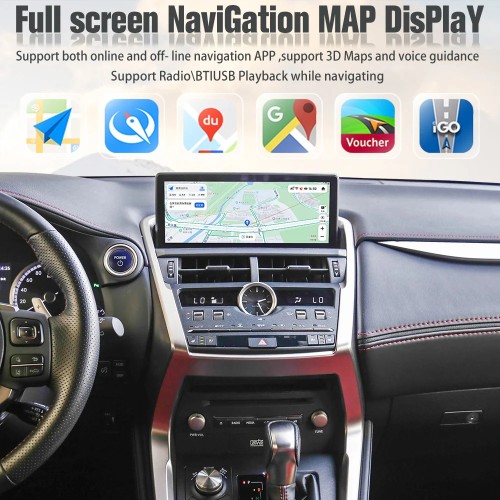 Viknav Car Video interface For LEXUS NX 2017-2020 Android Auto wireless Carplay interface with screen touchpad and 360 AHD(128GB)
