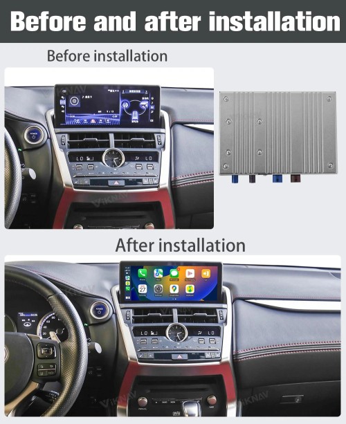 Viknav Car Video interface For LEXUS NX 2017-2020 Android Auto wireless Carplay interface with screen touchpad and 360 AHD(128GB)
